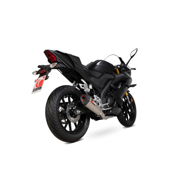 Scorpion Exhaust Yamaha YZF-R125 2019 - 2020 Serket Taper Full System Titanium Sleeve